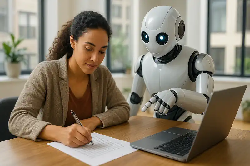 AI Assistant Offering Suggestions to Content Writer